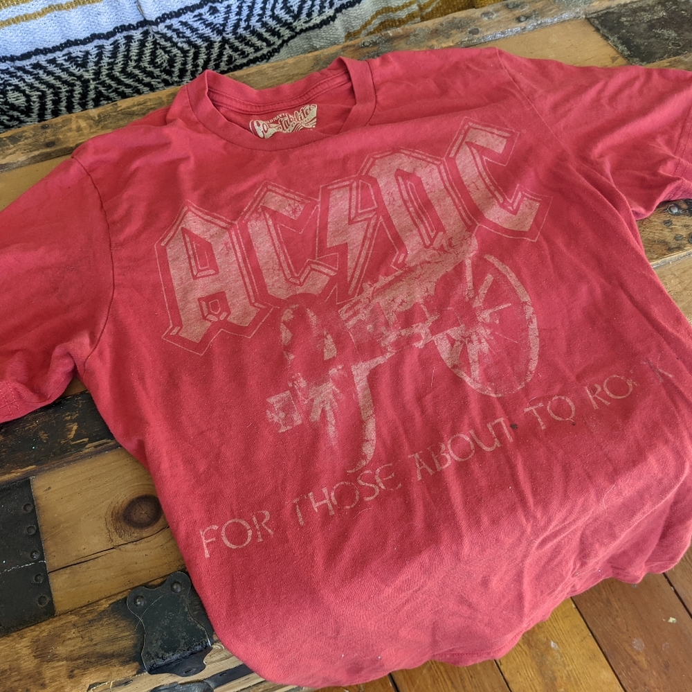 Rust red ACDC shirt by Old Navy